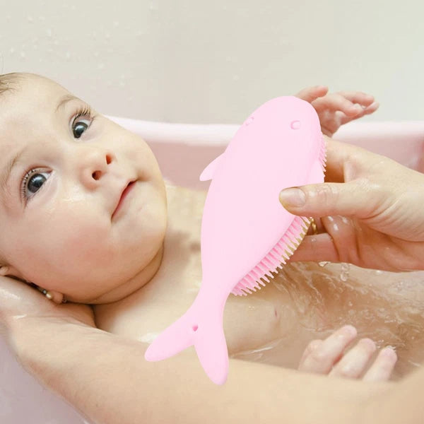 Baby Shower Brush Whale Shaped Bath Cleaning Tool newborn bath brush