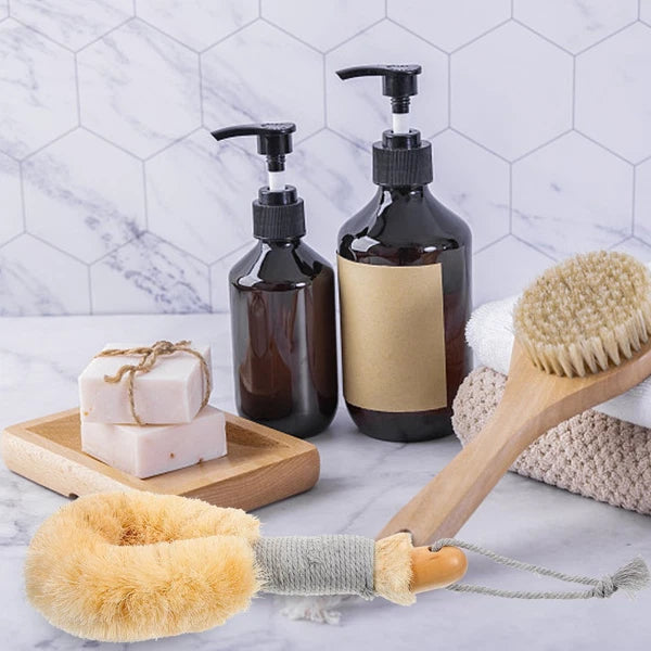 Bath Brush Back Shower Scrubber Dry Brushing Body Bathroom Bathing