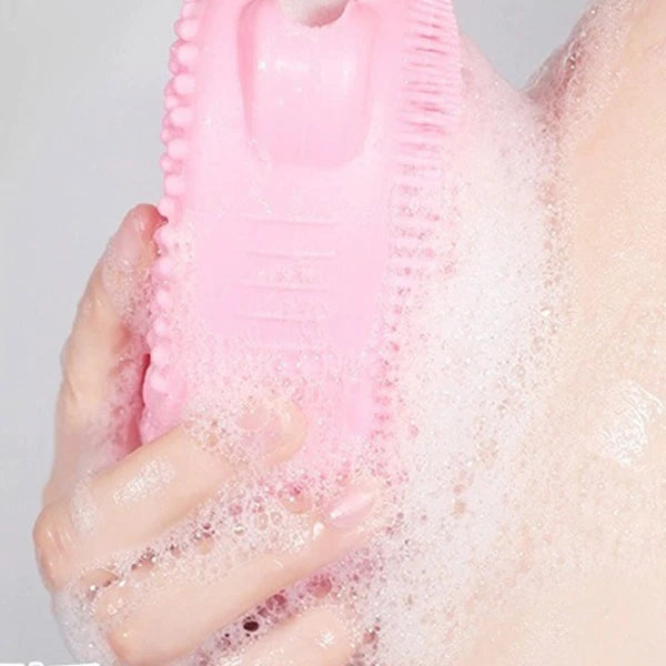 3pcs Body Quick Foaming Brush Bath Silicone Rubbing Brush