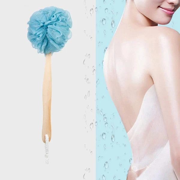 Loofah Back Scrubber for Shower,Wooden Handle Bath Sponge Lufa Shower Brush, ...