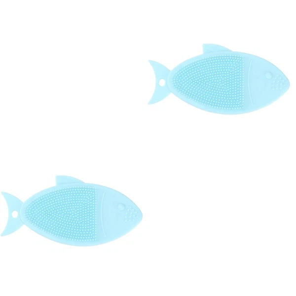 2 Pack Fish-shaped Bath Brush Child Body Cleaning Bathing Accessory