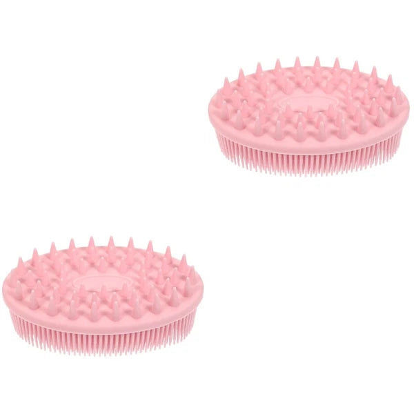 2 Pack Silicone Bath Brush Child Scrubber for Body Scrubbers