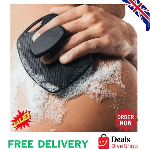 Silicone Body Scrubber Shower Exfoliating Scrub Sponge Bath Washing Massage Tool