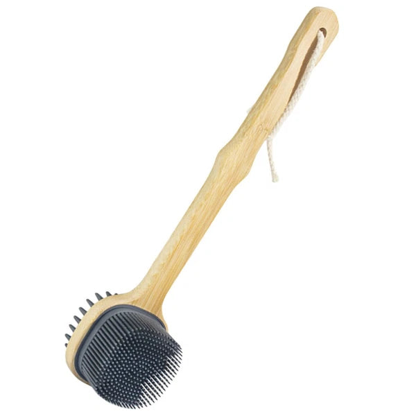 Bath Brush Silicone Back Scrubber for Shower Miss with Handles Long
