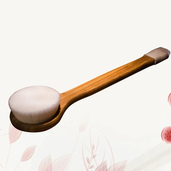 1pc Microfiber Bath Brush Long Handle Bath Scrubber Body Massage Brush Shower