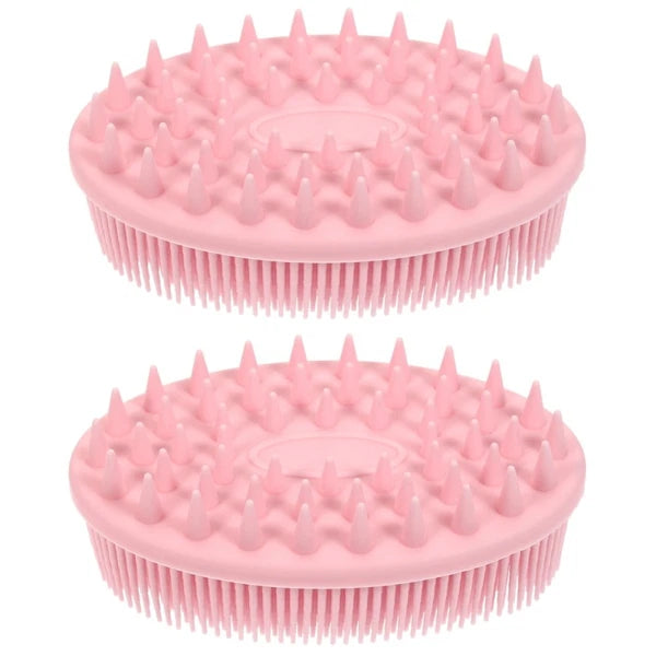 2 Pack Silicone Bath Brush Child Scrubber for Body Scrubbers