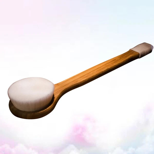 1pc Microfiber Bath Brush Long Handle Bath Scrubber Body Massage Brush Shower