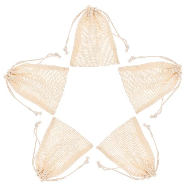 5PCS Exfoliating Mesh Soap Pouch Bathing Accessories Mesh Soap Saver Body Scrubs