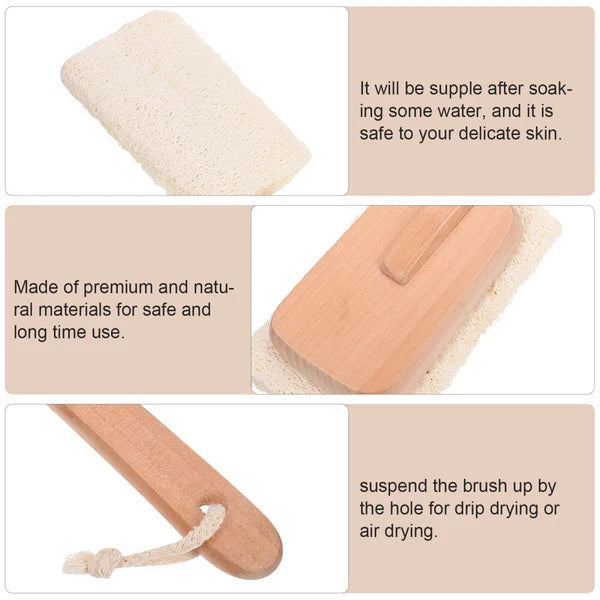 Soft Back Brush Loofah Dish Bath Tool Natural Scrubber
