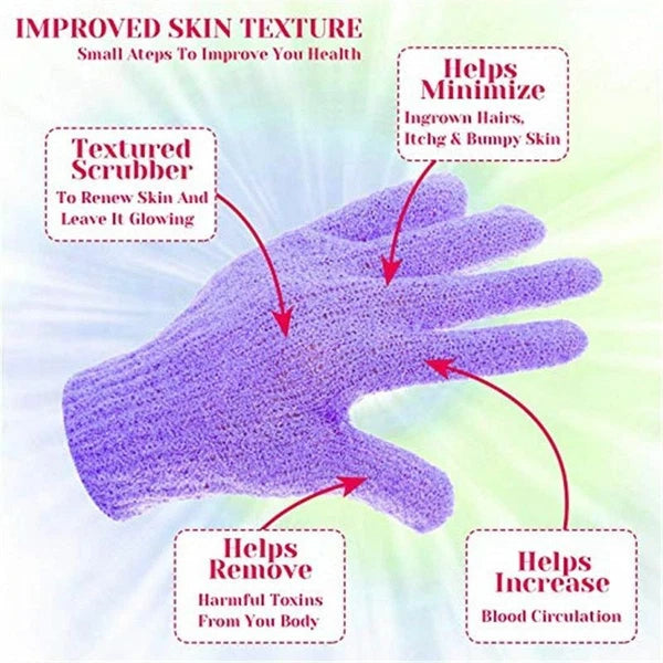 Five Fingers Bath Spa Towel Gloves Shower Body Wash Skin Scrubber Clean Brush