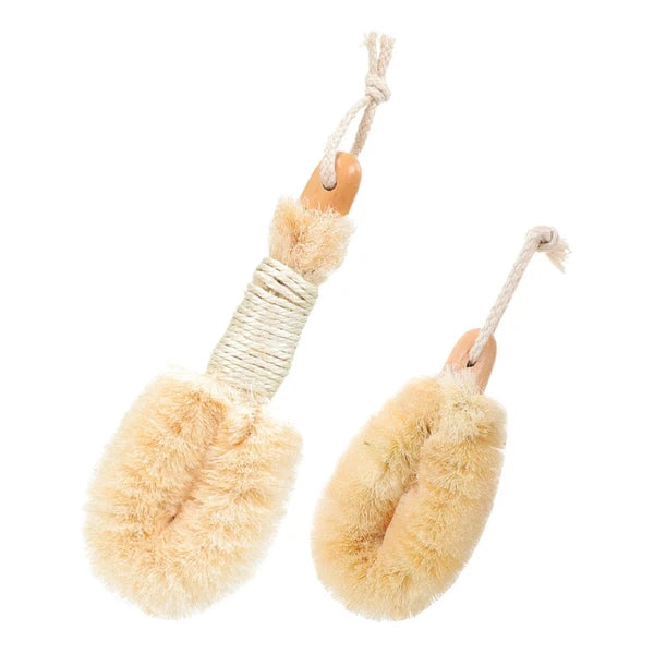 2 Pcs Silk Bath Brush Miss Man Shower Scrubber Body Scrubbers for