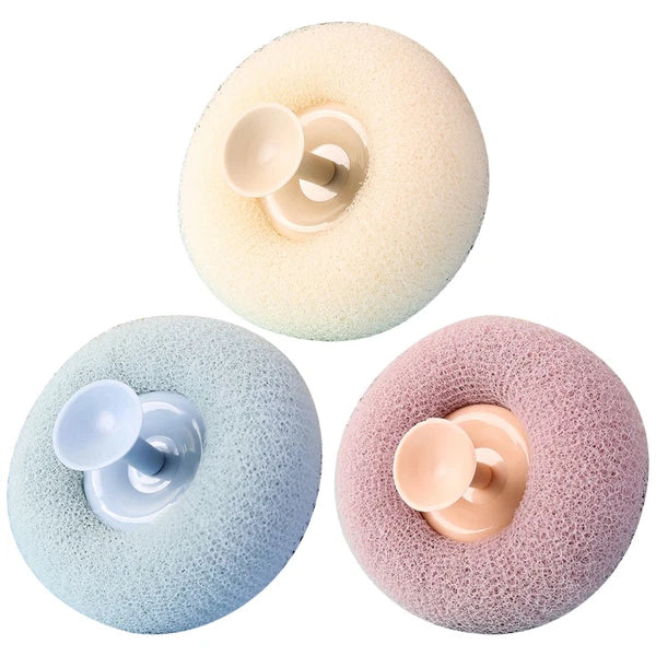 3 Pcs Bath Brush Scrubber for Body Shower Exfoliator Miss Cup