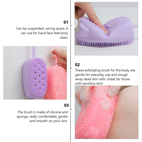 6 Pcs Bath Brush Body Bathing Scrubber Cleaning Scrubbers for Home