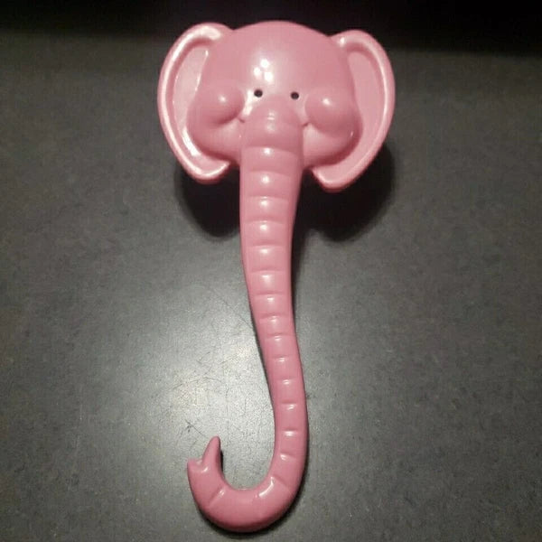 Vintage Pink Elephant Baby Bath Brush trunk Handle Avon
