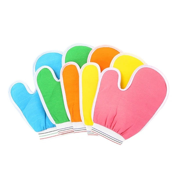 5 Pcs Bath Gloves Men and Women Mitts for Shower Body Scrub Brush