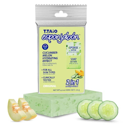 2-Pack T.Taio Esponjabon Soap Sponge Cleansing Shower Scrubber & Bath Wash Scrub