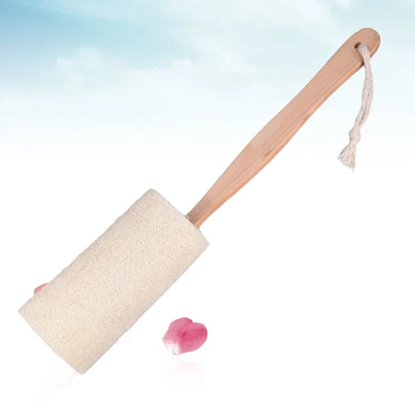 Wooden Loofah Bath Brush Back Scrubber for Shower Exfoliating Sponges