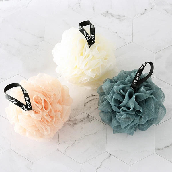 Sponge Mesh Ball Exfoliating Body Puff Soft Bath Shower Wash Scrunchie Buffer