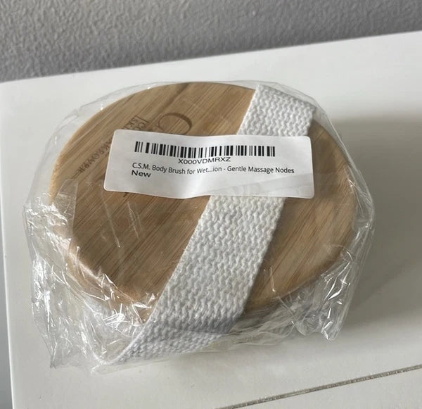 CSM Dry Body Brush Natural Bristle Exfoliating Brush With Strap NEW