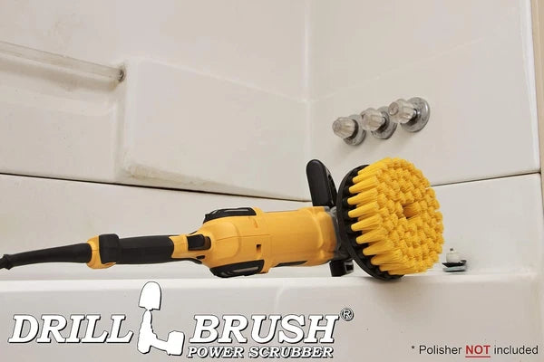 Bathroom Accessories - Cleaning Supplies - Boat Brush - Deck Scrub Yellow