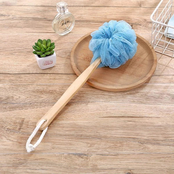 Loofah Back Scrubber for Shower,Wooden Handle Bath Sponge Lufa Shower Brush, ...