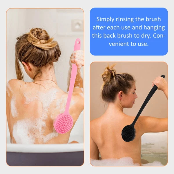 2 Pcs Bath Brush Back Scrubber for Shower Exfoliating Body Cleaning