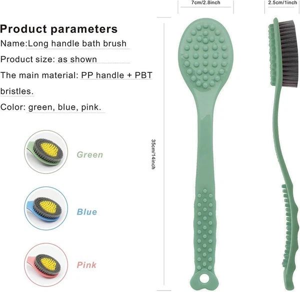 Bath Brush with Long Handle,Back Cleaning Brush,Back Scrubber -Bath & Shower UK