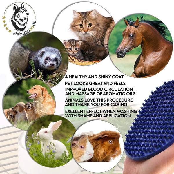 Dog Grooming Brush - Dog Bath Brush - Cat Grooming Brush - Dog Washing Brush - R