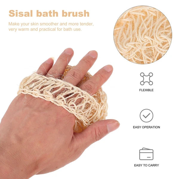2 Pcs Sisal Bath Brush Mother Cleaner Body Scrubber Bathing Accessories