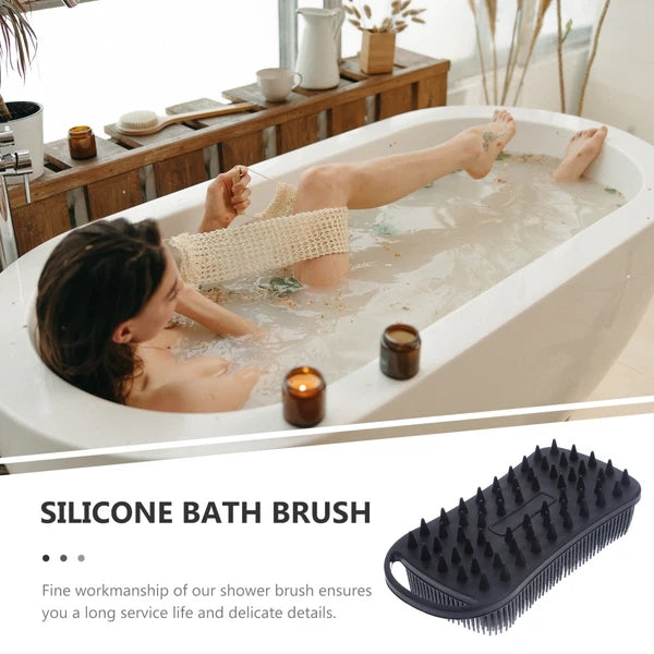 Bath Brush Man Travel Shower for Cleaning Soft Silicone Body Scrubber
