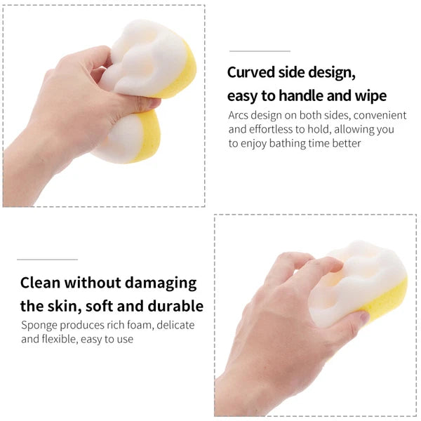 4PCS Shower Bath Brushes Bath Sponge Skin-Friendly Scrubbers Bathing Tools