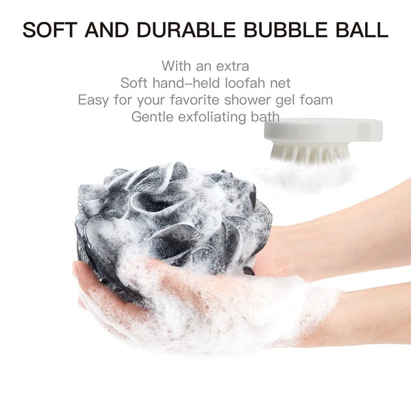 8Pack Bath Brush Set -Shower Loofah Sponge with Long Handled,Natural Loofah E...