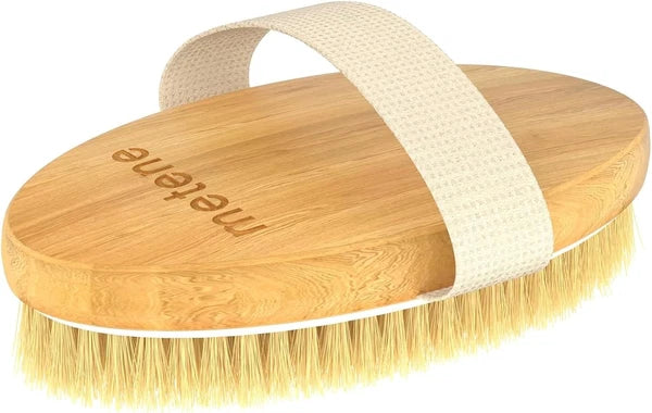 Dry Brushing Body Brush, Exfoliating Scrubber, Natural Bristles for Skin Care