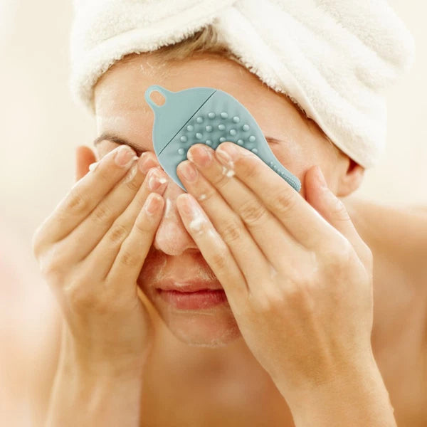 Facial Cleansing Massage Brush Bath with Long Handle Shower Handheld