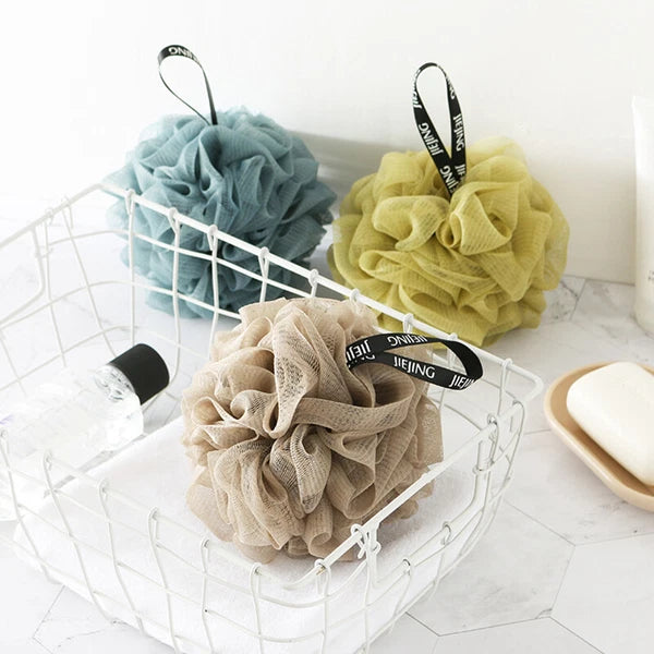 Sponge Mesh Ball Exfoliating Body Puff Soft Bath Shower Wash Scrunchie Buffer