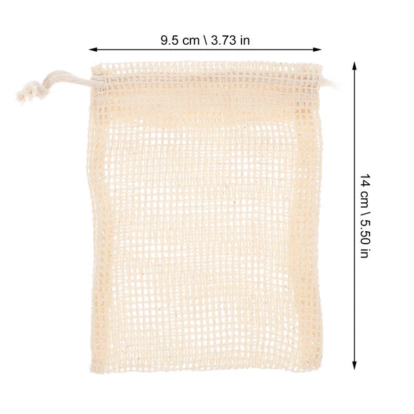 5PCS Exfoliating Mesh Soap Pouch Bathing Accessories Mesh Soap Saver Body Scrubs
