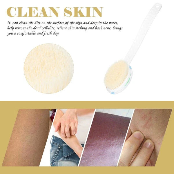 1PC Shower Body Exfoliating Brush Long Handle Bath Brush Durable Bath Scrubber