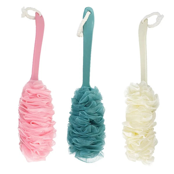 3pcs Long Handle Bath Brush Bathroom Shower Ball Shower Bath Back Brush Back