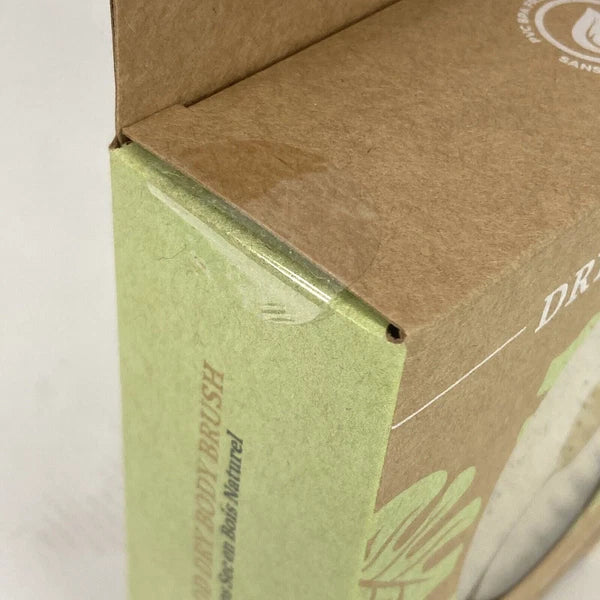 Ecopro - Natural Wood Dry Body Brush - Round - Canvas Strap - GHA-4330 - New!