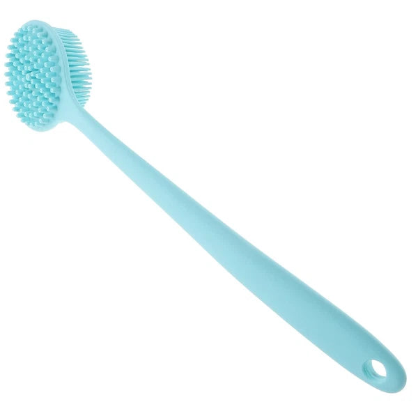 Long Handle Bath Brush Silicone Shower Scrubber Exfoliator for Body Clesning