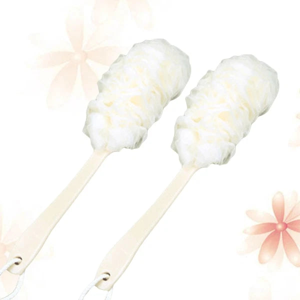 2 Pcs Rub The Back Bath Flowers Exfoliating Body Brush Scrubber for