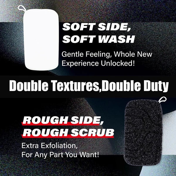 Dual Texture Extra Exfoliating Body Scrubber Loofah Sponge for Use in Shower