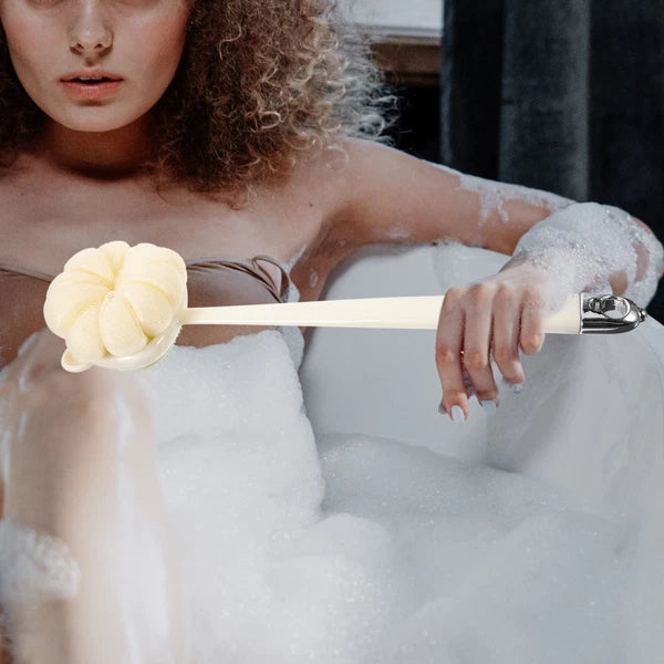 Back Rub Brush Bath Scrubber for Body Exfoliator Long Handle Wash