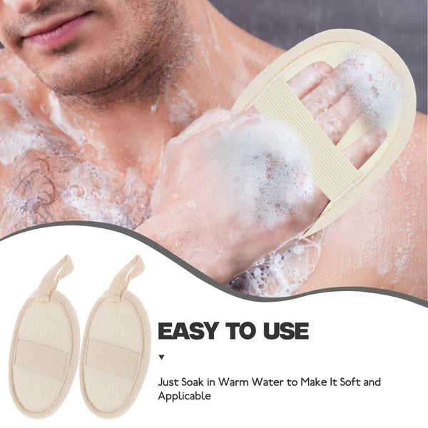 2 Pcs Loofah Bathing Scrub Exfoliating Brush Back Cleaning Scrubber