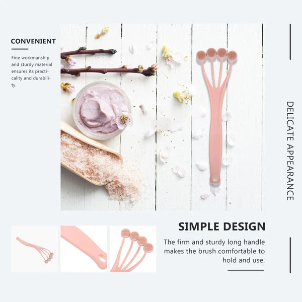 Exfoliating Bath Brush Shower Back Scrubber Long Handle for Body