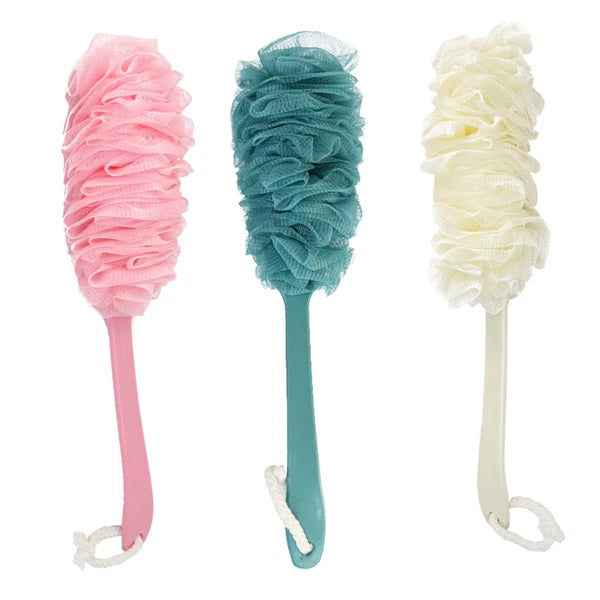 3pcs Long Handle Bath Brush Bathroom Shower Ball Shower Bath Back Brush Back