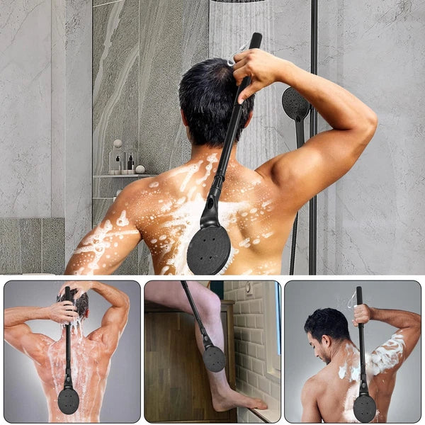 Gobiteli Back Scrubber for Shower,65cm Telescopic Long Handle Body Brush