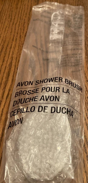 Avon Long Non Slip Comfort Handle Shower Brush Massage Nubs &  Hanging Loop NEW