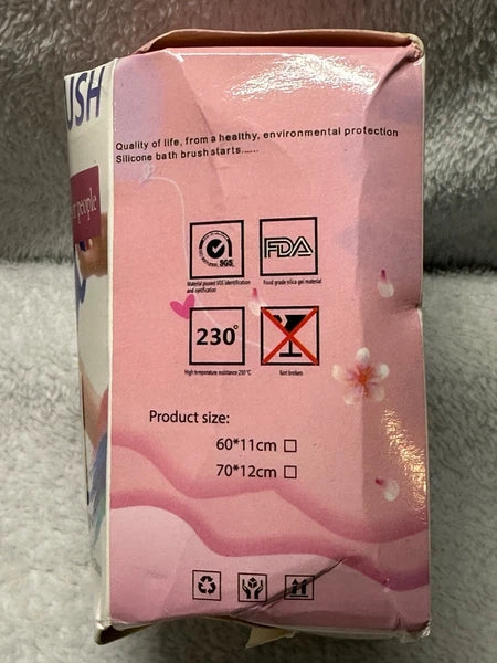 Silica Gel Bath Brush Blue Silicone Shower Massage Skin Exfoliation New In Pack