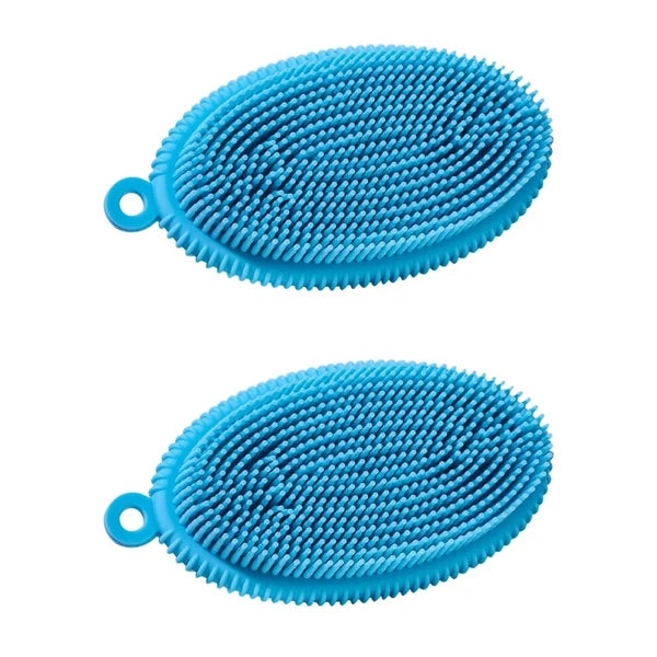 2 Pcs Bath Brush Newborn Body Exfoliator Silicone Scrubber Cleaner